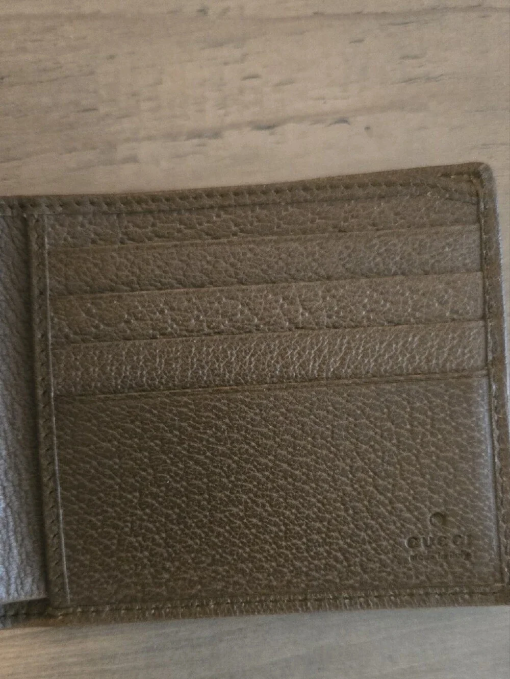 Gucci Men's GG Canvas Bifold Wallet with Green and Red Web